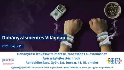 Május 31. Dohányzásmentes Világnap